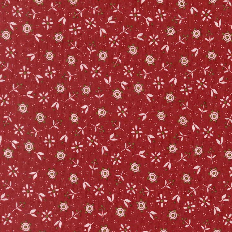 Chilly Christmas Flowers Florals Red by Sweetwater for Moda Fabrics - 55712 22