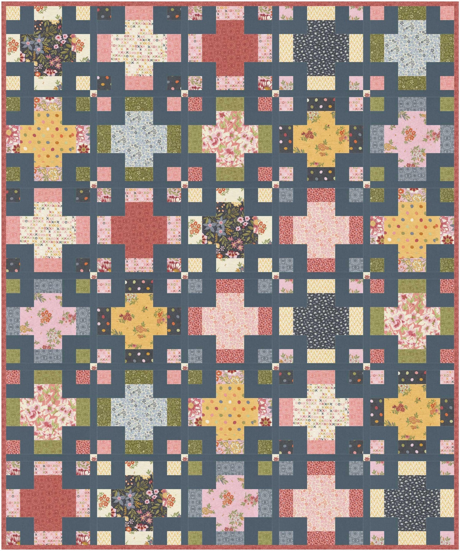Frankie Quilt Kit with Fieldrush fabric by Moda Fabrics - quilt kit with pattern