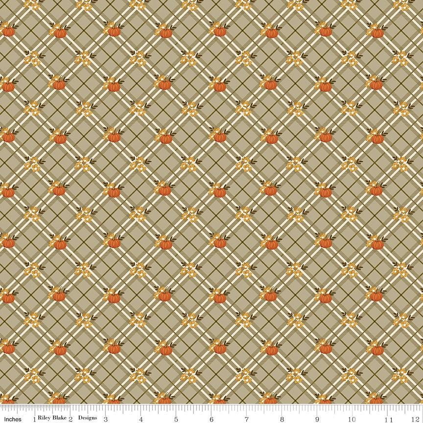 Bountiful Pumpkin Plaid Sage by Sandy Gervais for Riley Blake Designs - C17862-SAGE