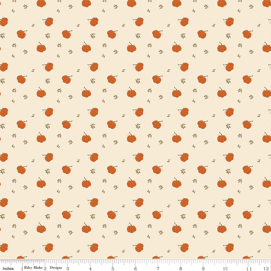 Bountiful Pumpkins Cream by Sandy Gervais for Riley Blake Designs - C17864-CREAM