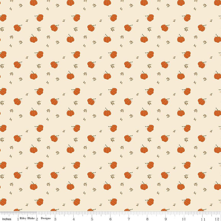 Bountiful Pumpkins Cream by Sandy Gervais for Riley Blake Designs - C17864-CREAM