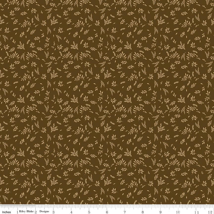 Bountiful Leaves Brown by Sandy Gervais for Riley Blake Designs - C17868-BROWN