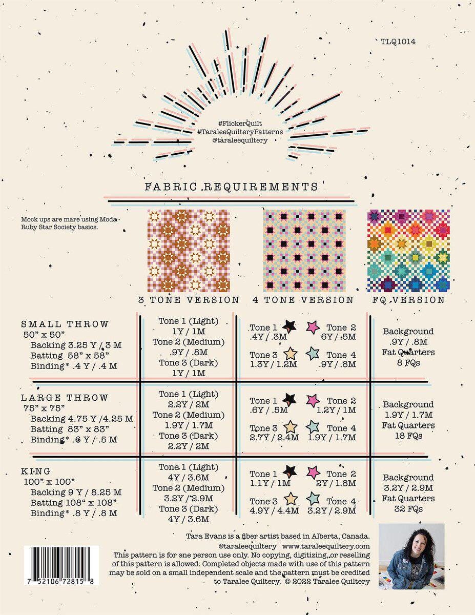 Taralee Quiltery Flicker Quilt Pattern - P287-FLICKER