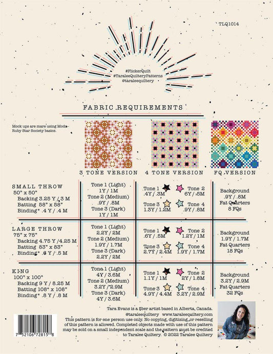 Taralee Quiltery Flicker Quilt Pattern - P287-FLICKER