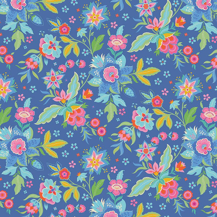 Kipling Gardens Main Blueberry by Lily Ashbury for Riley Blake Designs - C17880-BLUEBERRY