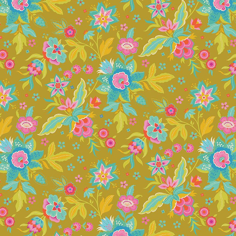 Kipling Gardens Main Curry by Lily Ashbury for Riley Blake Designs - C17880-CURRY