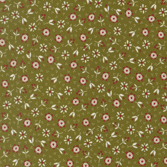 Chilly Christmas Flowers Florals Pine by Sweetwater for Moda Fabrics - 55712 23
