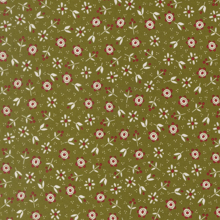 Chilly Christmas Flowers Florals Pine by Sweetwater for Moda Fabrics - 55712 23
