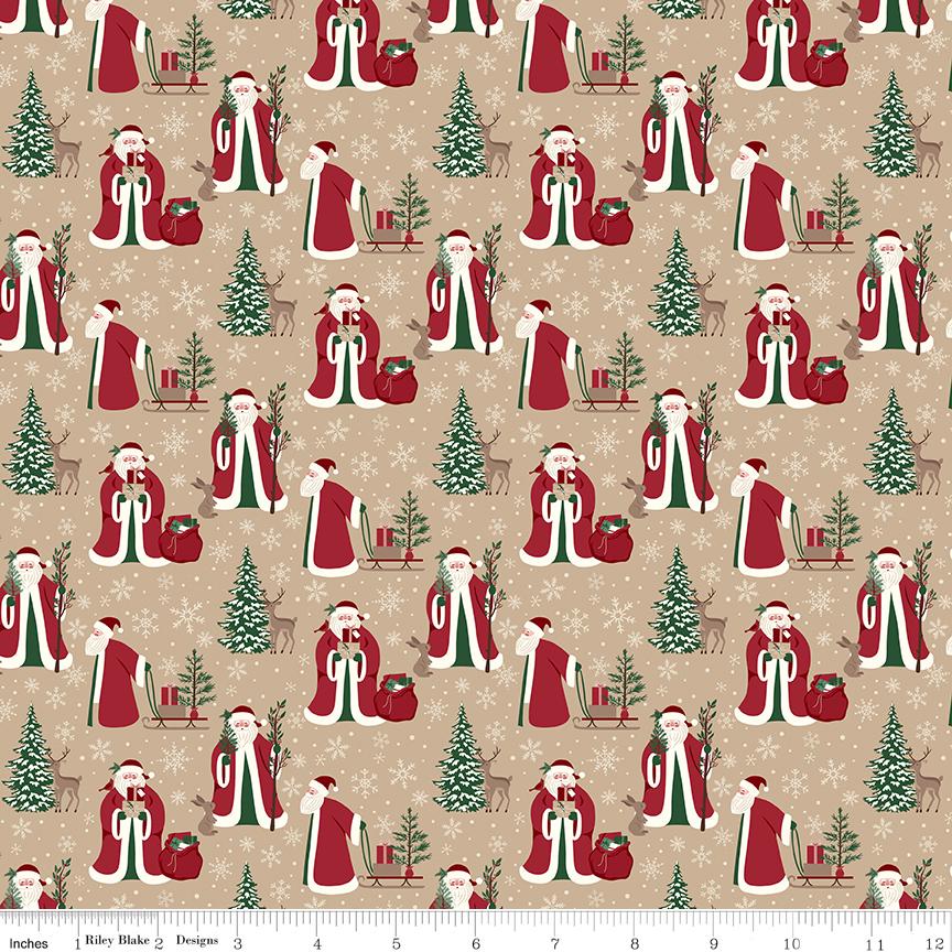 Christmas Time Main Tan by Dani Mogstad for Riley Blake Designs - C17820-TAN