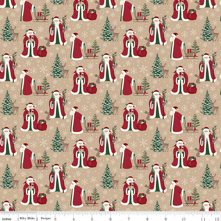 Christmas Time Main Tan by Dani Mogstad for Riley Blake Designs - C17820-TAN