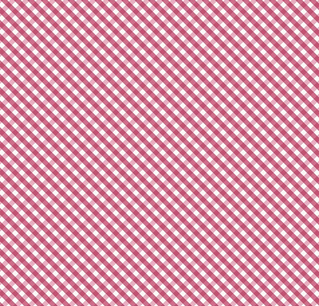Hydrangeas in the Garden Gingham Raspberry by Jennifer Bosworth for Riley Blake Designs - C16835-RASPBERRY