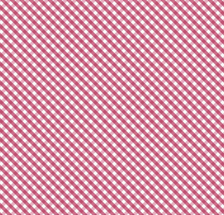 Hydrangeas in the Garden Gingham Raspberry by Jennifer Bosworth for Riley Blake Designs - C16835-RASPBERRY