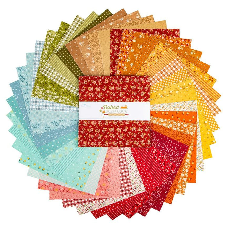 Baked With Love 10" Stacker by Lori Holt for Riley Blake Deisgn Fabrics - 10-17780-42 - 42 pieces