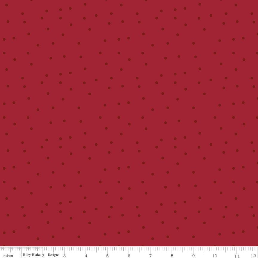 Christmas Time Dots Red by Dani Mogstad for Riley Blake Designs - C17825-RED