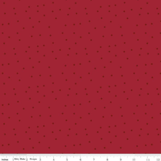 Christmas Time Dots Red by Dani Mogstad for Riley Blake Designs - C17825-RED