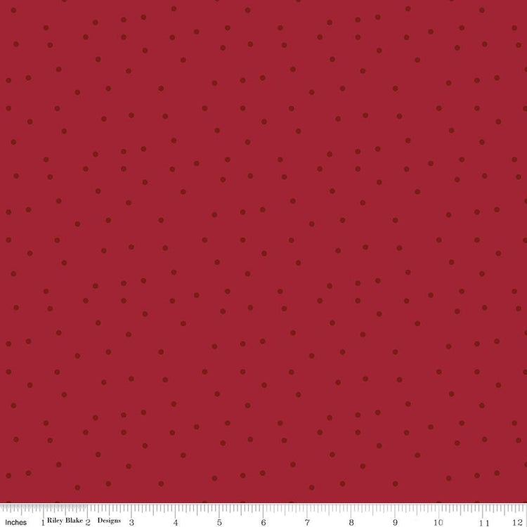 Christmas Time Dots Red by Dani Mogstad for Riley Blake Designs - C17825-RED