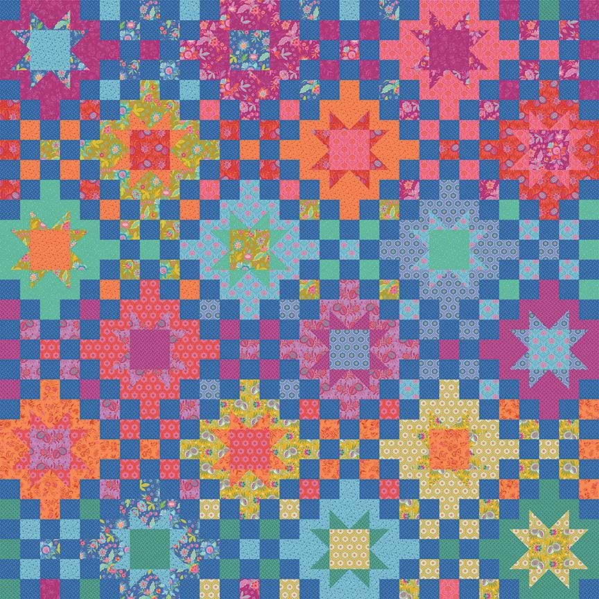 Flicker Quilt Kit in Kipling Gardens fabric by Riley Blake Designs - quilt kit with pattern