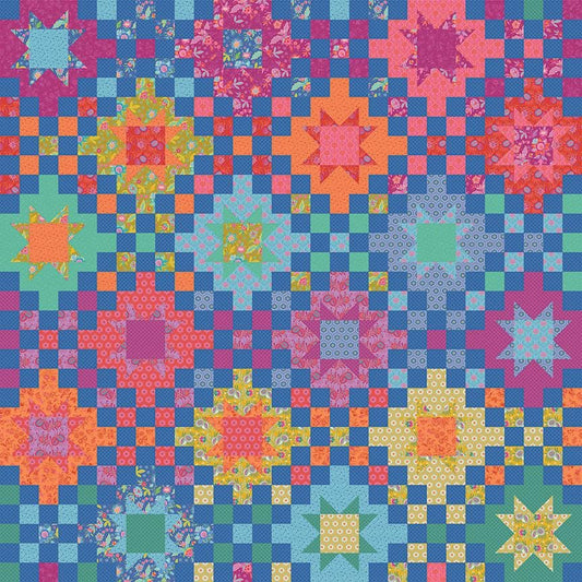Flicker Quilt Kit in Kipling Gardens fabric by Riley Blake Designs - quilt kit with pattern