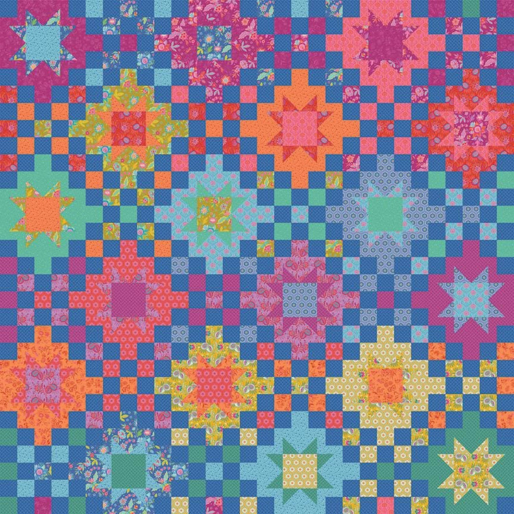 Flicker Quilt Kit in Kipling Gardens fabric by Riley Blake Designs - quilt kit with pattern