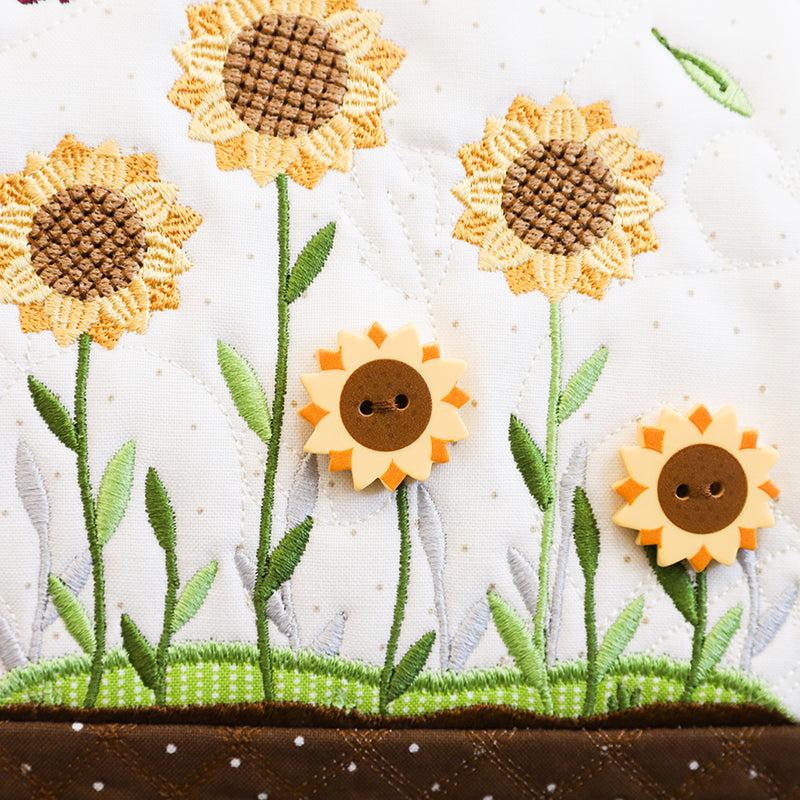Autumn Acres Bench Pillow Machine Embroidery Designs, Embellishment Kit & Fabric Kit - Kimberbell Designs