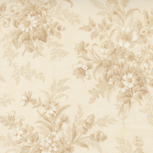 Breathtaking Blues Bouquets Florals Porcelain Ecru by 3 Sisters for Moda Fabrics - 44400 21