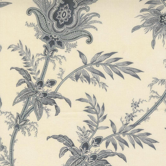 Breathtaking Blues Plume Florals Jacobean Porcelain by 3 Sisters for Moda Fabrics - 44401 11
