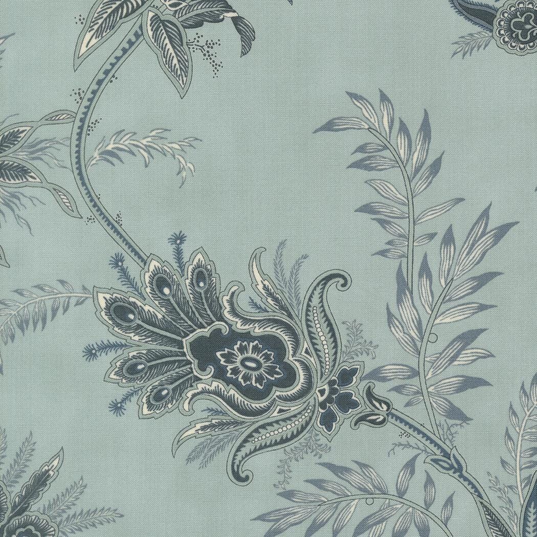 Breathtaking Blues Plume Florals Jacobean Sky by 3 Sisters for Moda Fabrics - 44401 13