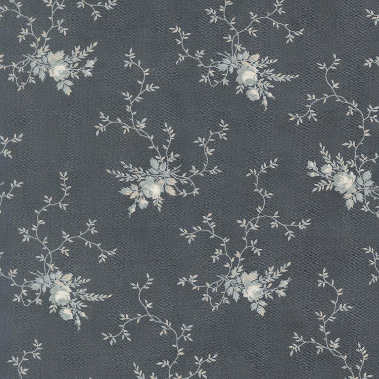 Breathtaking Blues Rose Garden Florals Dusk by 3 Sisters for Moda Fabrics - 44402 14
