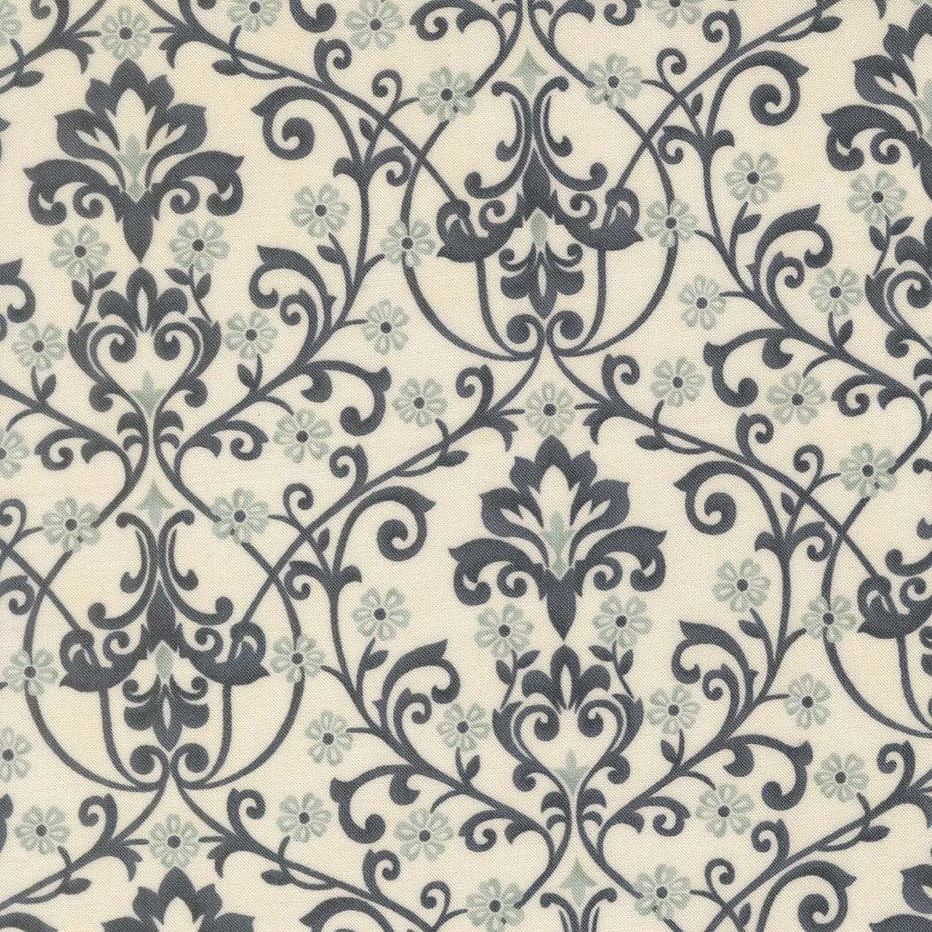 Breathtaking Blues Damask Porcelain by 3 Sisters for Moda Fabrics - 44403 11