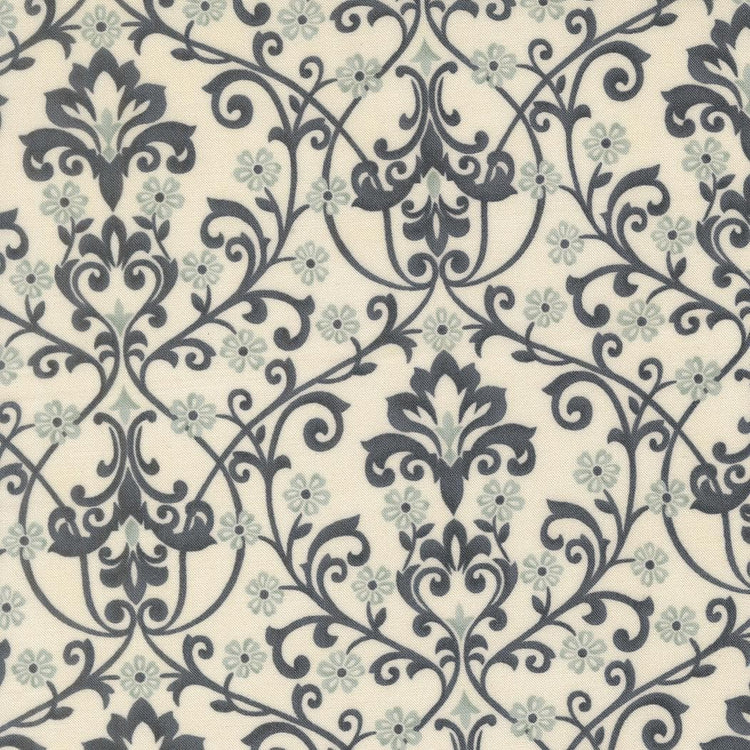 Breathtaking Blues Damask Porcelain by 3 Sisters for Moda Fabrics - 44403 11