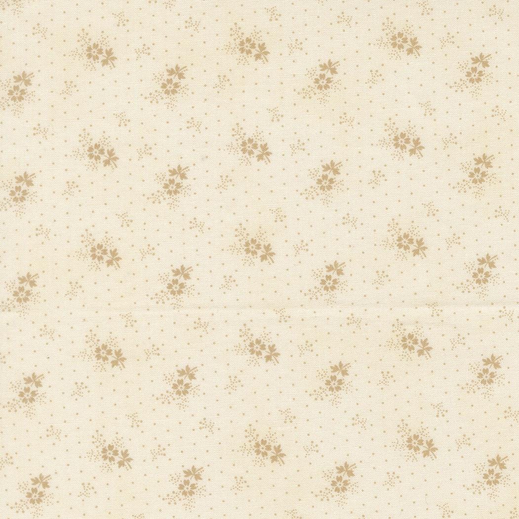Breathtaking Blues Little Flower Small Floral Porcelain Ecru by 3 Sisters for Moda Fabrics - 44406 21