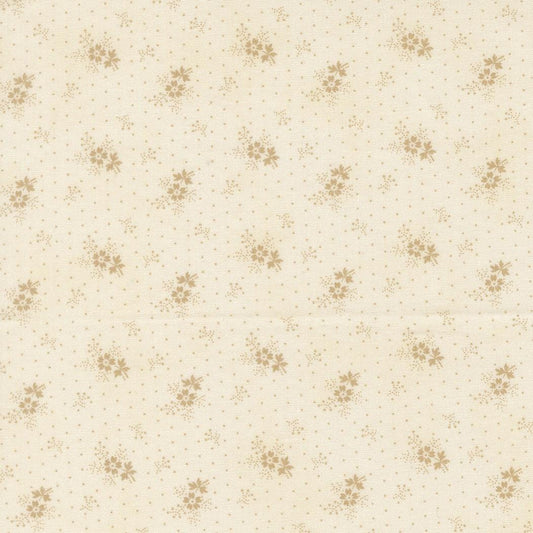 Breathtaking Blues Little Flower Small Floral Porcelain Ecru by 3 Sisters for Moda Fabrics - 44406 21