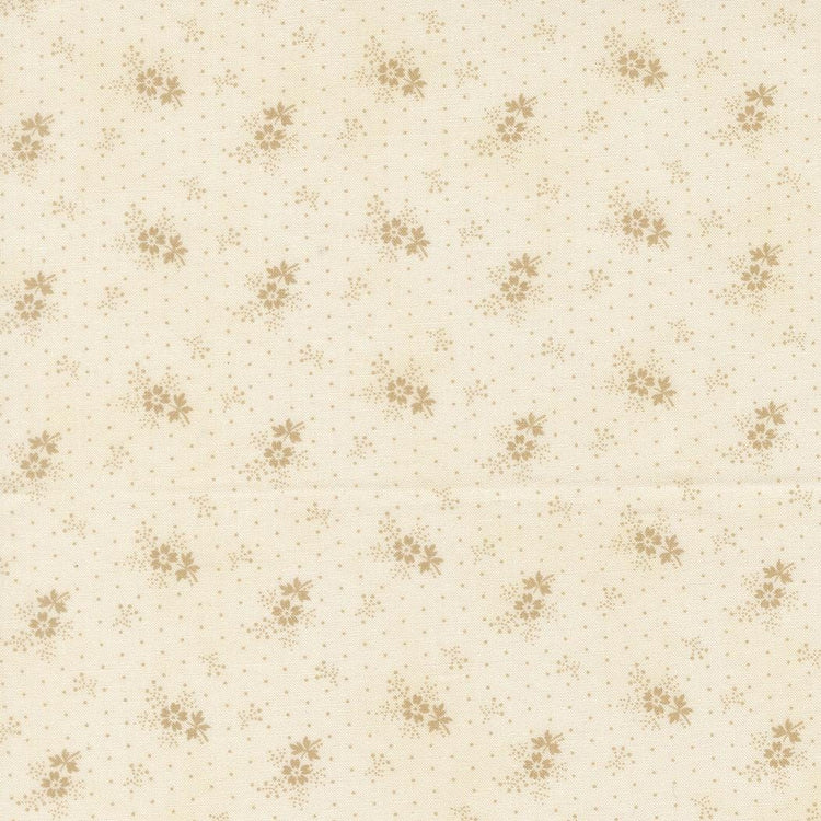 Breathtaking Blues Little Flower Small Floral Porcelain Ecru by 3 Sisters for Moda Fabrics - 44406 21