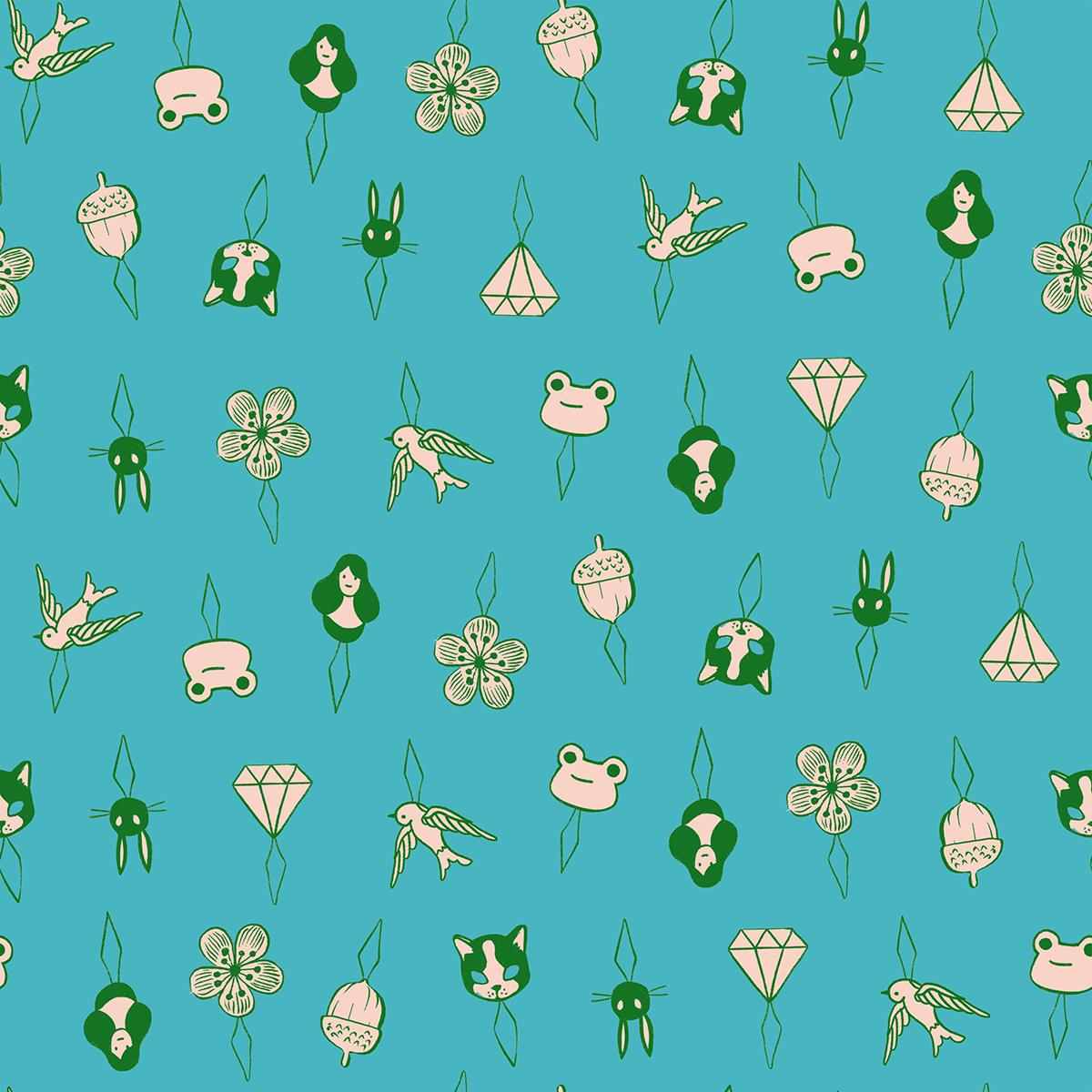 1 800 Notion Thread Charms Novelty Retro Vintage Sewing Notions Needle Turquoise by Ruby Star Society for Moda Fabrics - RS5214 15