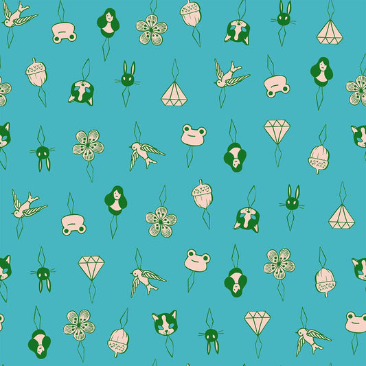 1 800 Notion Thread Charms Novelty Retro Vintage Sewing Notions Needle Turquoise by Ruby Star Society for Moda Fabrics - RS5214 15