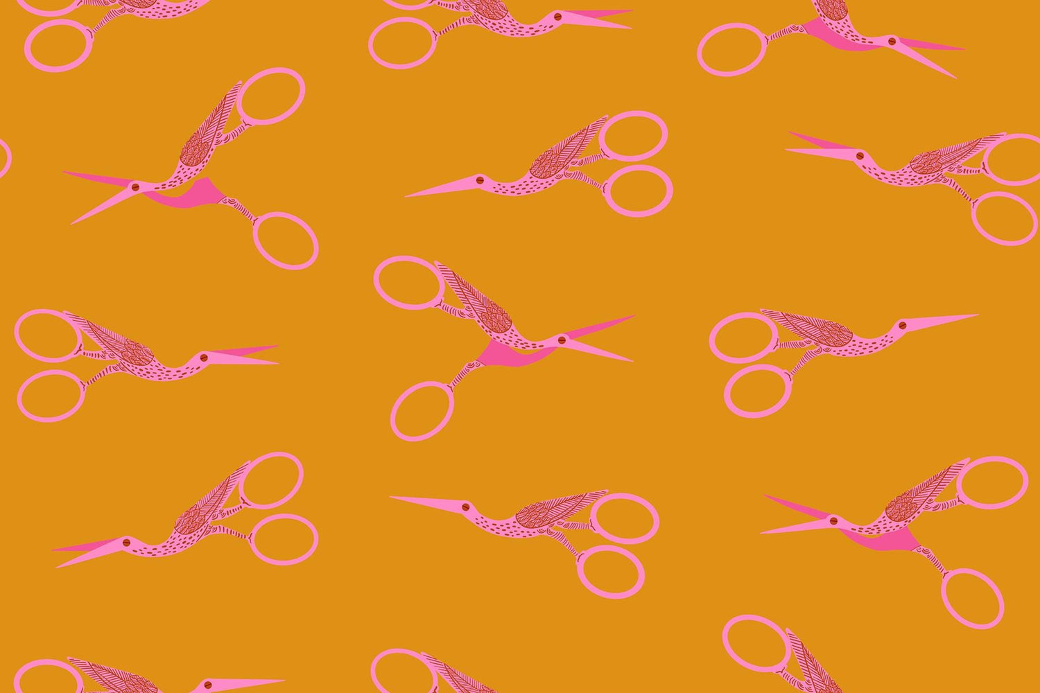 1 800 Notion Stork Scissors Novelty Retro Vintage Sewing Notions Scissors Honey by Ruby Star Society for Moda Fabrics - RS5216 13