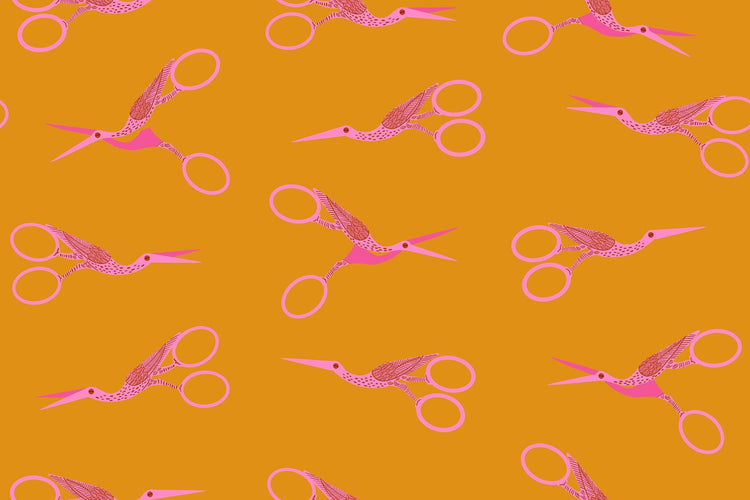 1 800 Notion Stork Scissors Novelty Retro Vintage Sewing Notions Scissors Honey by Ruby Star Society for Moda Fabrics - RS5216 13