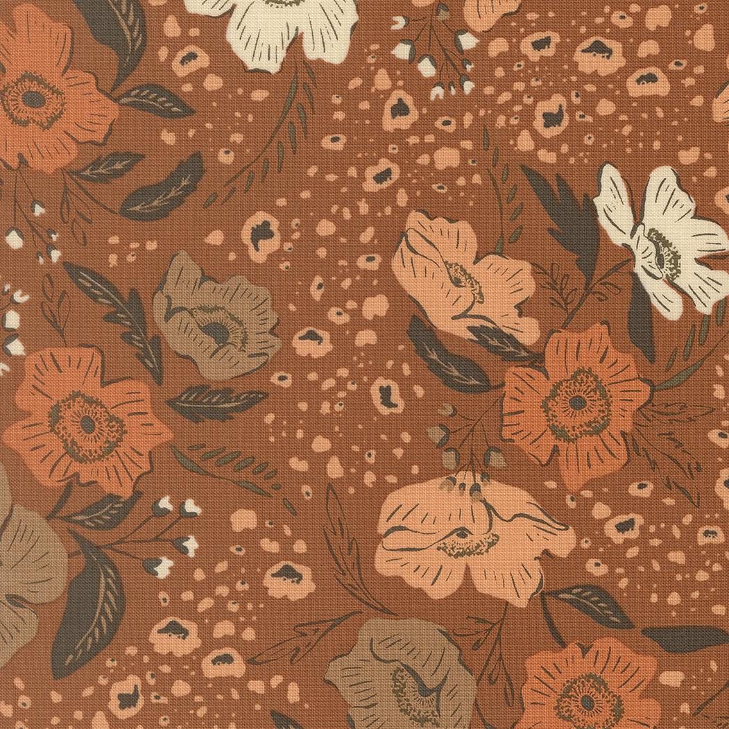 Wellspring Flora Flourish Florals Dark Clay by Fancy That Design House for Moda Fabrics - 45670 13