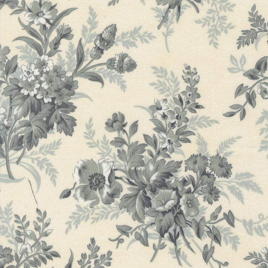 Breathtaking Blues Bouquets Florals Porcelain by 3 Sisters for Moda Fabrics - 44400 11