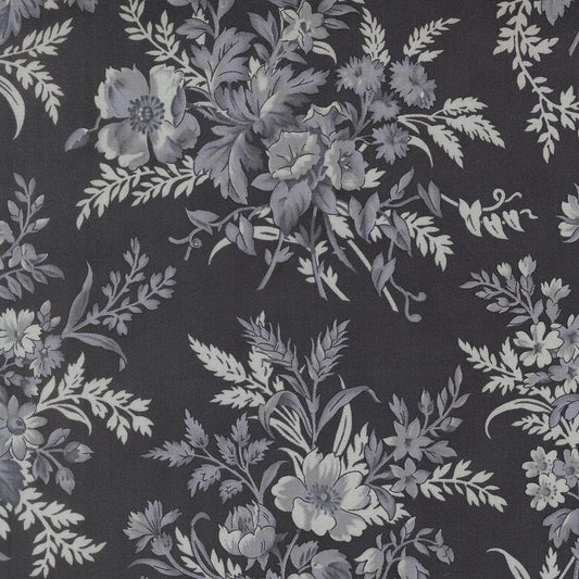 Breathtaking Blues Bouquets Florals Midnight by 3 Sisters for Moda Fabrics - 44400 15