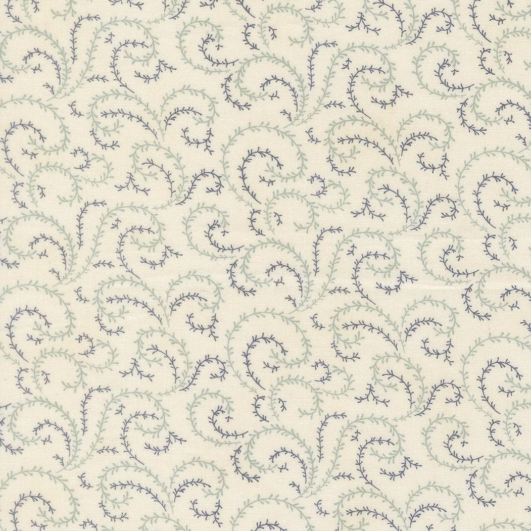 Breathtaking Blues Vine Blenders Porcelain by 3 Sisters for Moda Fabrics - 44407 11