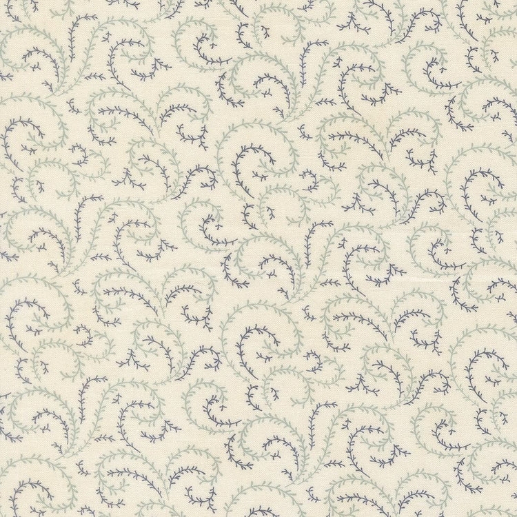Breathtaking Blues Vine Blenders Porcelain by 3 Sisters for Moda Fabrics - 44407 11