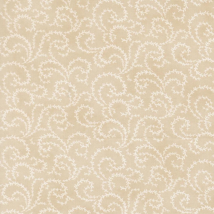 Breathtaking Blues Vine Blenders Ecru by 3 Sisters for Moda Fabrics - 44407 12