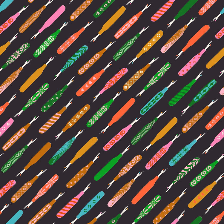 1 800 Notion Seam Rippers Novelty Retro Vintage Sewing Notions Soft Black by Ruby Star Society for Moda Fabrics - RS5210 15