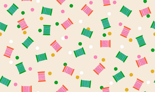 1 800 Notion Spools Retro Vontage Sewing Notions Thread Shell by Ruby Star Society for Moda Fabrics - RS5212 12
