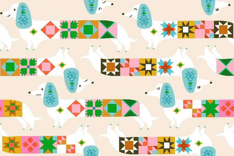 1 800 Notion Quilty Dog Novelty Retro Vintage Dog Blocks Shell by Ruby Star Society for Moda Fabrics - RS5213 11