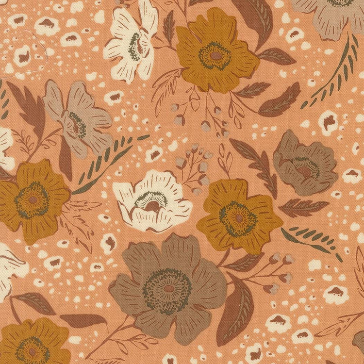 Wellspring Flora Flourish Florals Coral Seashell by Fancy That Design House for Moda Fabrics - 45670 14