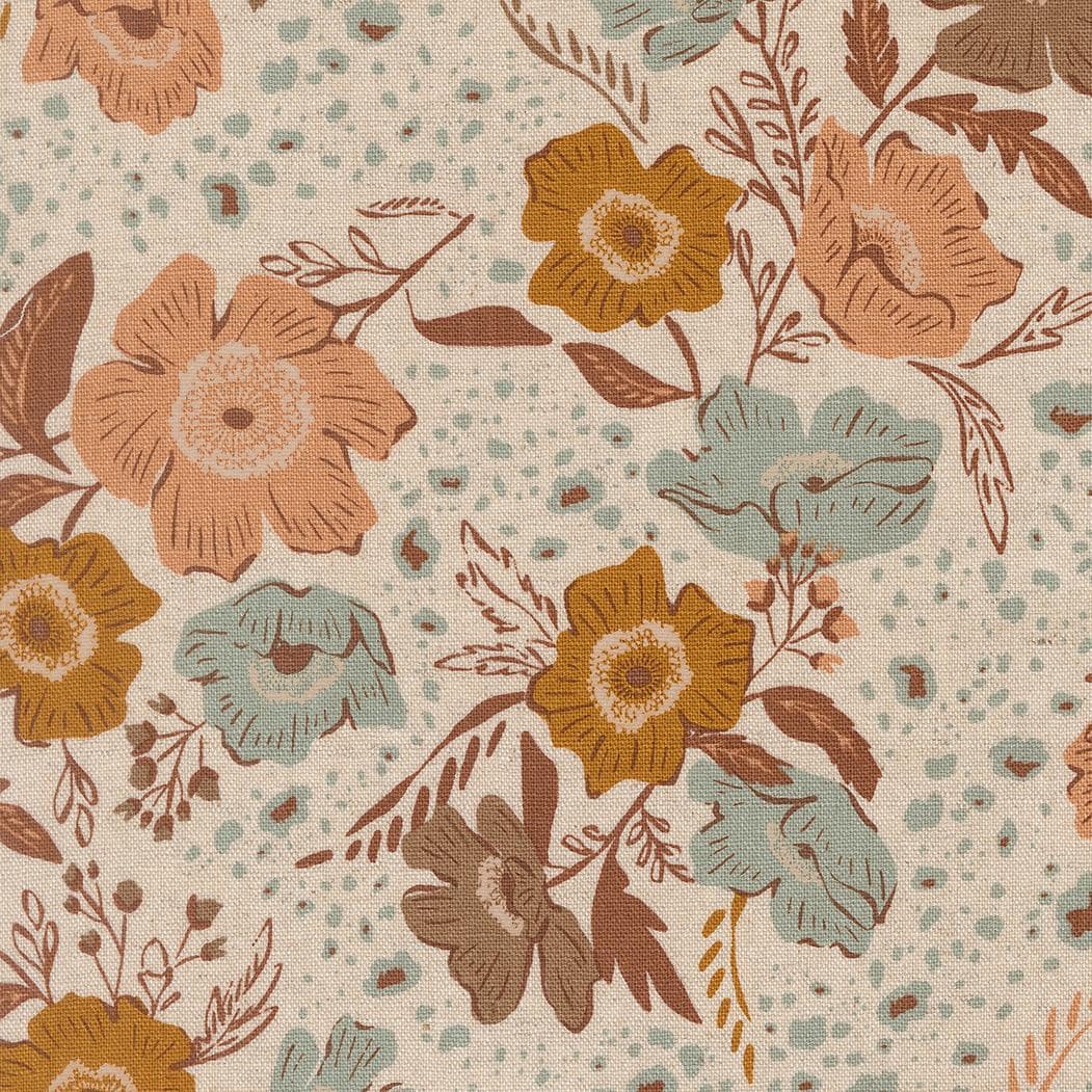 Wellspring Flora Flourish Mochi Linen Florals Eggshell