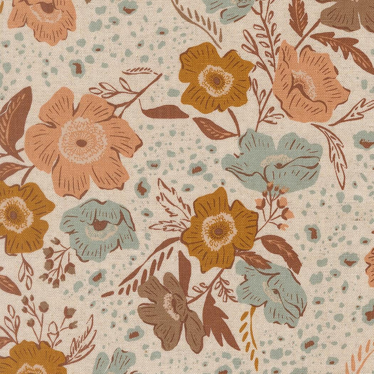 Wellspring Flora Flourish Mochi Linen Florals Eggshell