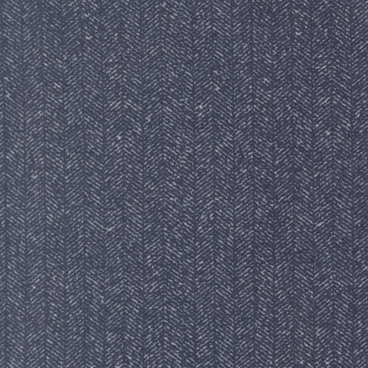 Flannel Gatherings Herringbone Basic Navy by Primitive Gatherings for Moda Fabrics - 49342 14F